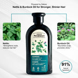 Nettle & Burdock Oil Shampoo for Normal Hair, 350 ml / 11.83 fl.oz – Strengthens Hair, Enhances Shine, Nourishes Scalp. Vegan 91% Natural Ingredients