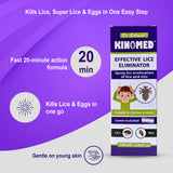 KINOMED Effective Lice Eliminator Spray | Eradicates Lice & Nits | Safe for Children & Adults | Comb Included | Preservative-Free | Dimethicone 95% Formula