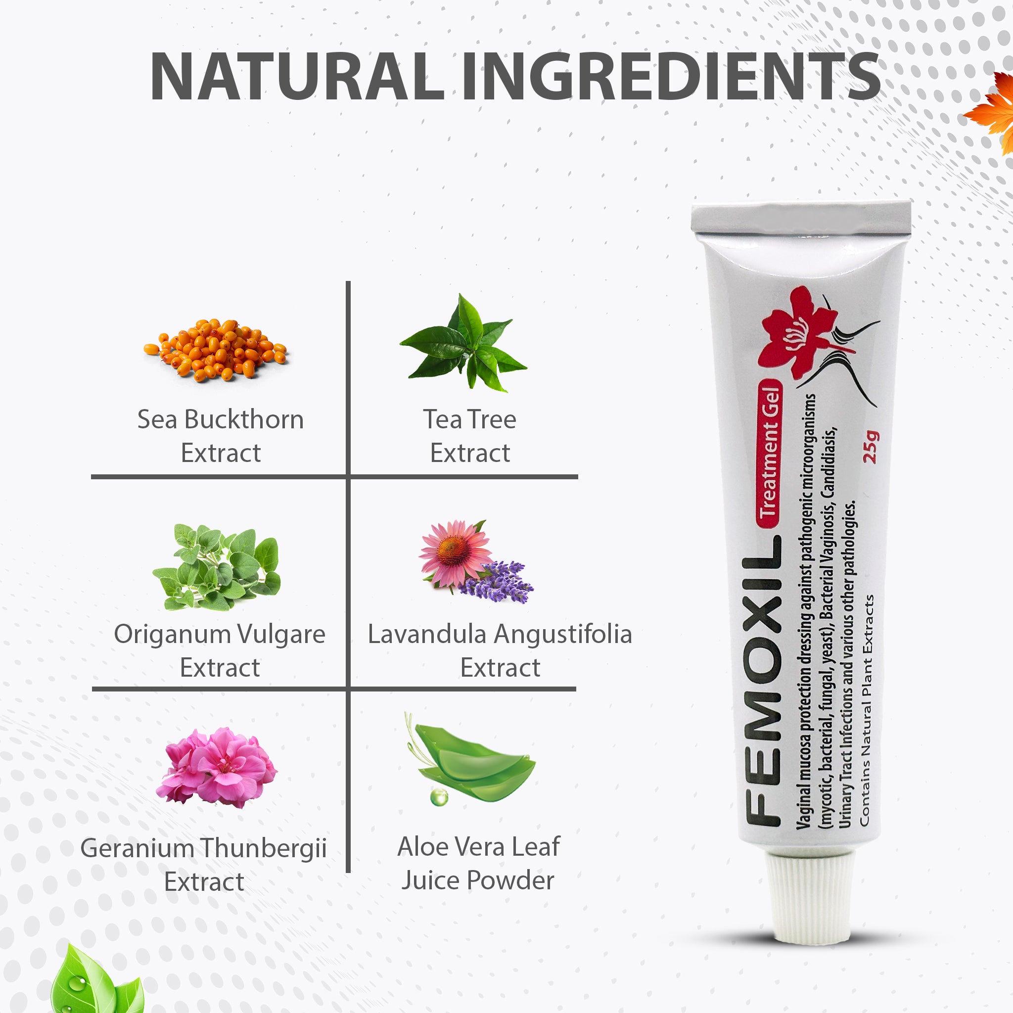 FEMOXIL Vaginal Treatment Gel - Natural Plant-Based Formula for Vagina and Vulva Issues and Discomfort - Provides Fast Soothing Relief - pH Balance and Health 25gr/0.9oz