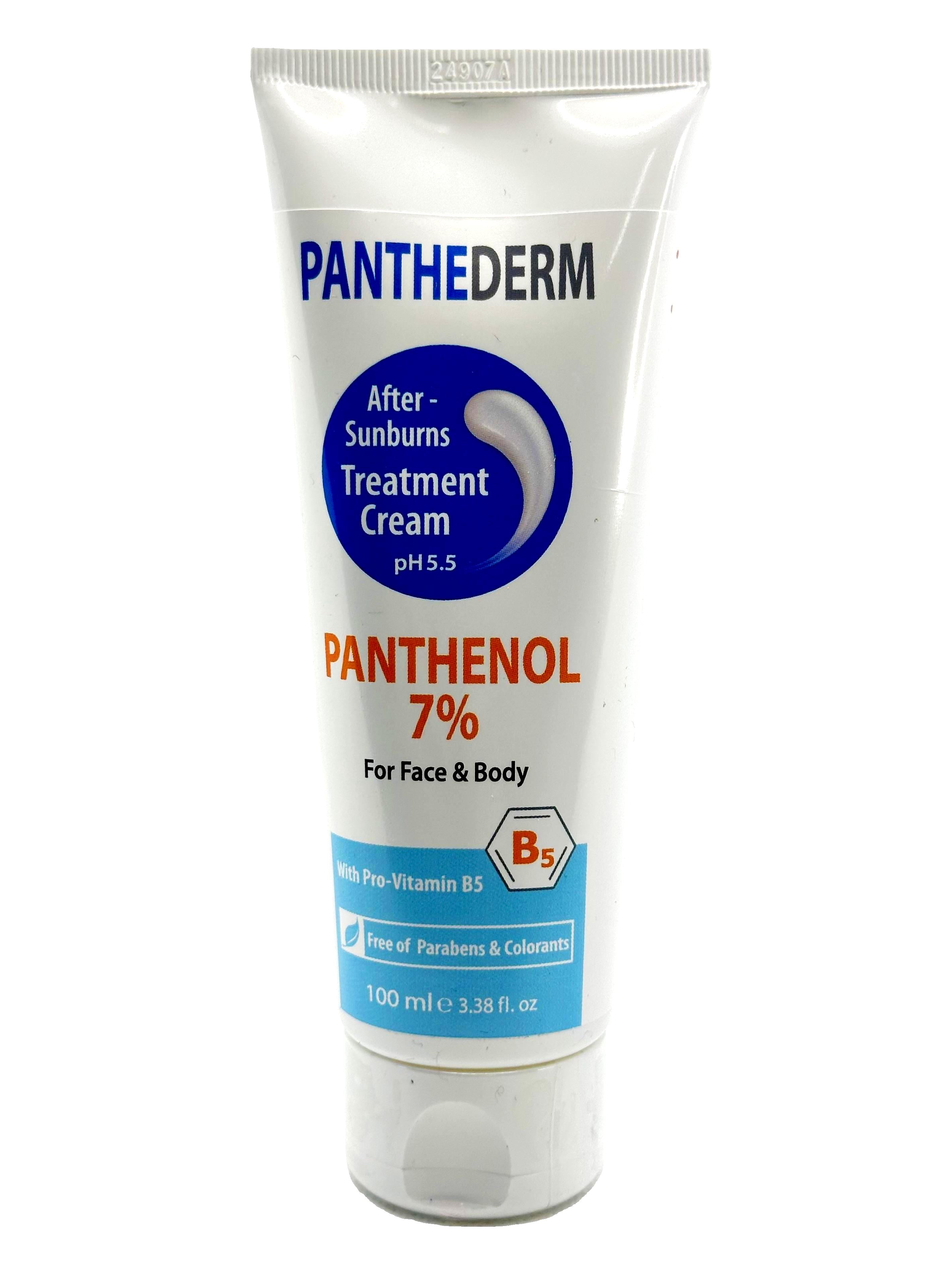 Panthederm After-Sunburn Treatment Cream – pH 5.5, 7% Panthenol for Face & Body – Soothing Relief, Calming & Deep Hydration, Promotes Skin Renewal