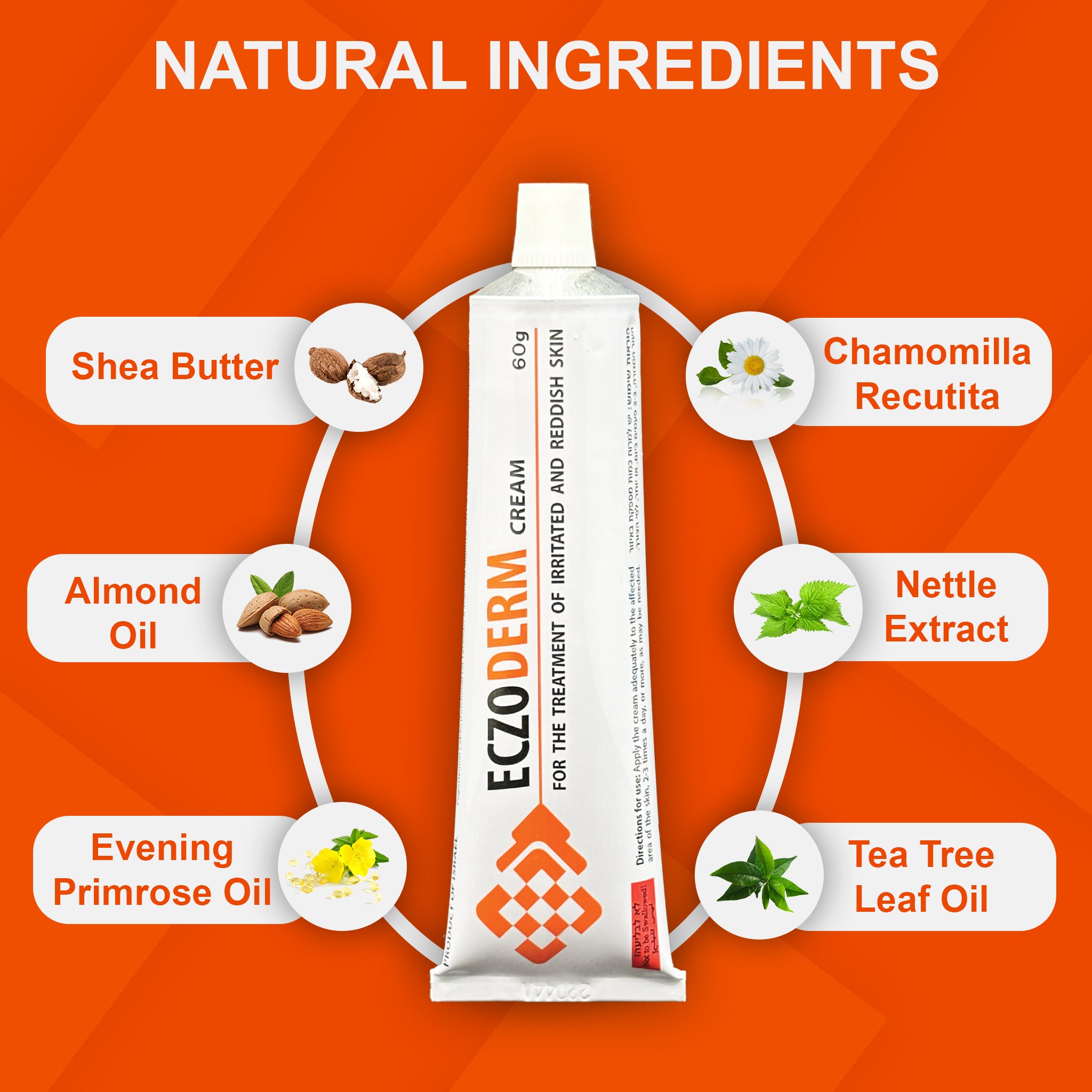 EczoDerm Eczema Relief Cream Soothing Anti-Itch Dermatitis Irritated Rough Skin Treatment for Sensitive Skin