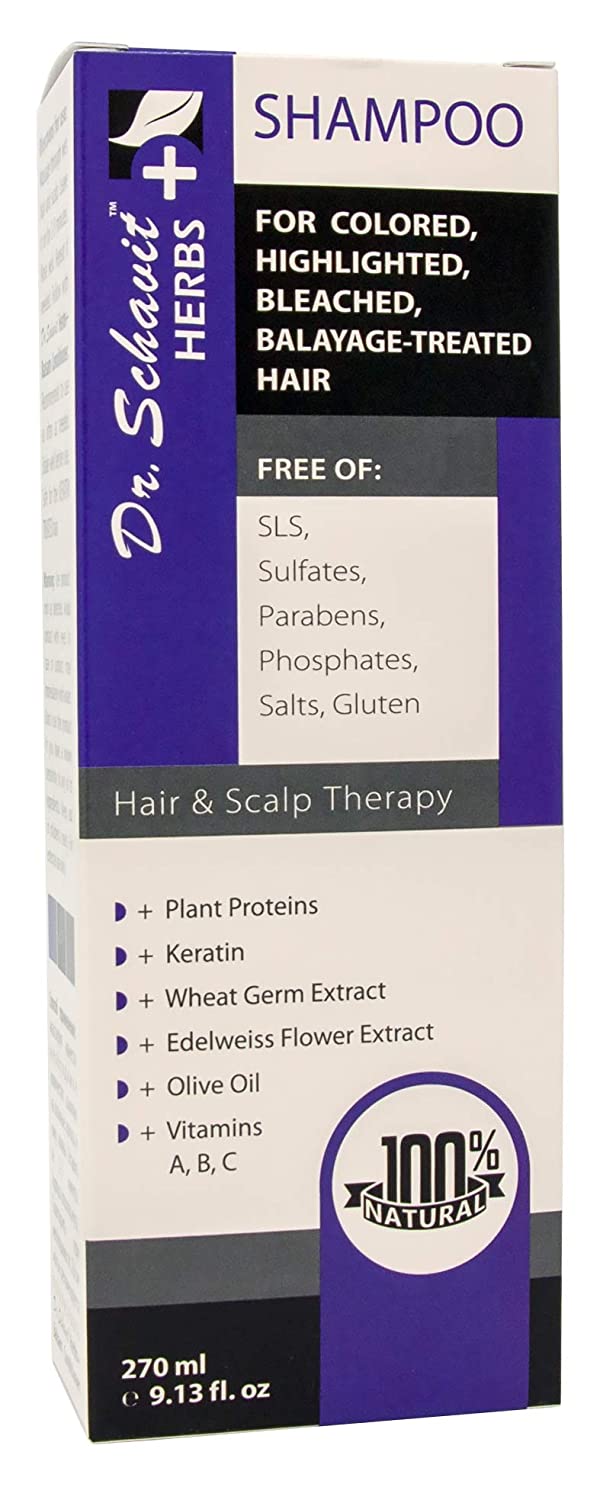 Dr. Schavit Herbs+ Herbal Shampoo for Colored, Highlighted, Bleached, Balayage-treated Hair 9.1 fl.oz