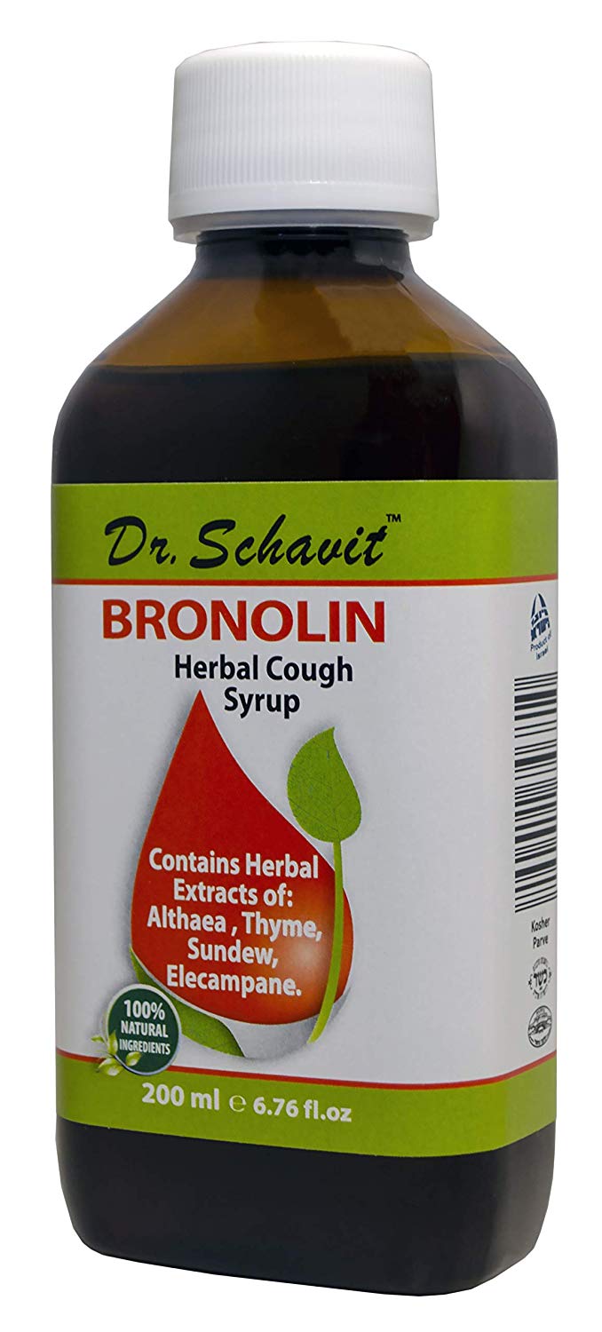 DR. SCHAVIT BRONOLIN Herbal Cough Syrup 100% Natural Ingredients 6.76fl.oz