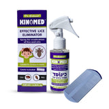 KINOMED Effective Lice Eliminator Spray | Eradicates Lice & Nits | Safe for Children & Adults | Comb Included | Preservative-Free | Dimethicone 95% Formula
