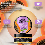 Fresh Juice Royal Papaya Sugar Body Scrub – Gentle Exfoliating Body Scrub with Shea Butter – 95% Natural Ingredients, Vegan – Nourishes, Softens & Refreshes Skin – 6.76 fl oz