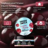 Fresh Juice Winter Cherry Sugar Body Scrub – Gentle Exfoliating Body Scrub with Shea Butter – 95% Natural Ingredients, Vegan – Nourishes, Smooths & Luxurious Care – 6.76 fl oz