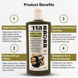 HADAR Herbal Treatment Birch Tar Shampoo – High-Strength Birch Tar Formula for Dandruff, Flaking & Itchy Scalp Relief – Soothes Irritation, Reduces Oily Buildup, Strengthens Hair & Minimizes Breakage