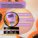 Fresh Juice Royal Papaya Sugar Body Scrub – Gentle Exfoliating Body Scrub with Shea Butter – 95% Natural Ingredients, Vegan – Nourishes, Softens & Refreshes Skin – 6.76 fl oz