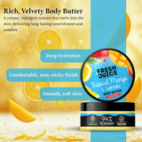 Fresh Juice Tropical Mango & Lemon Body Butter – Deeply Nourishing Moisturizer with Argan Oil – 94% Natural Ingredients, Vegan – Softens, Hydrates & Refreshes Skin – 6.76 fl oz