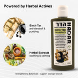 HADAR Herbal Treatment Birch Tar Shampoo – High-Strength Birch Tar Formula for Dandruff, Flaking & Itchy Scalp Relief – Soothes Irritation, Reduces Oily Buildup, Strengthens Hair & Minimizes Breakage