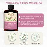 Comprehensive 5-in-1 Care & Massage Oil – Rosehip, Macadamia, Avocado, Almond & Sesame Oils – Professional & Home Use – Vegan, Lightweight Base Oil – Easy Glide, No Preservatives – 6.76 fl oz