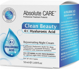 Absolute Care Clean Beauty Rejuvenating Night Cream | Hydrating & Firming Overnight Moisturizer with 4 Types of Hyaluronic Acid, Niacinamide & Vitamin A | Nourishing Anti-Aging Night Treatment