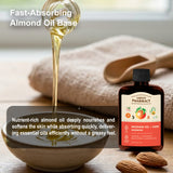 Warming Massage Oil – Cinnamon, Black Pepper & Orange Essential Oils – Mild Heating Effect for Relaxation & Circulation – Anti-Cellulite Support – Almond Oil Base – Fast Absorbing, No Preservatives