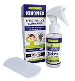 KINOMED Effective Lice Eliminator Spray | Eradicates Lice & Nits | Safe for Children & Adults | Comb Included | Preservative-Free | Dimethicone 95% Formula