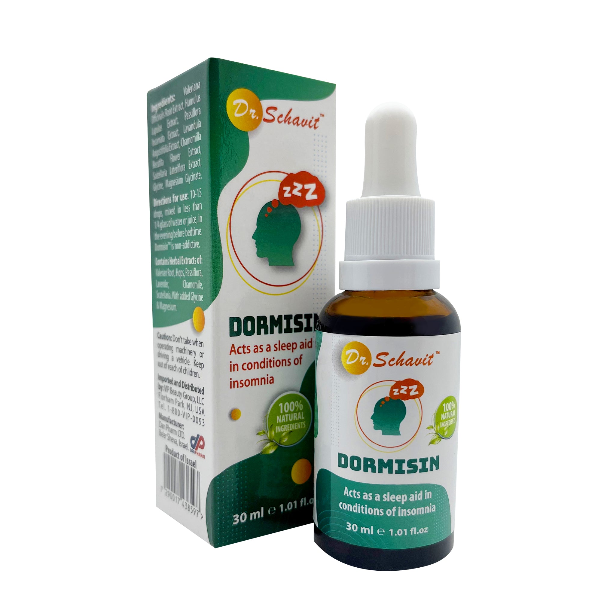 DORMISIN Sleep Aid Drops - Liquid Valerian Root and Herbal Extracts - Organic Sleep Aid Anxiety Stress Relief Drops- for Anxiety and Restlessness