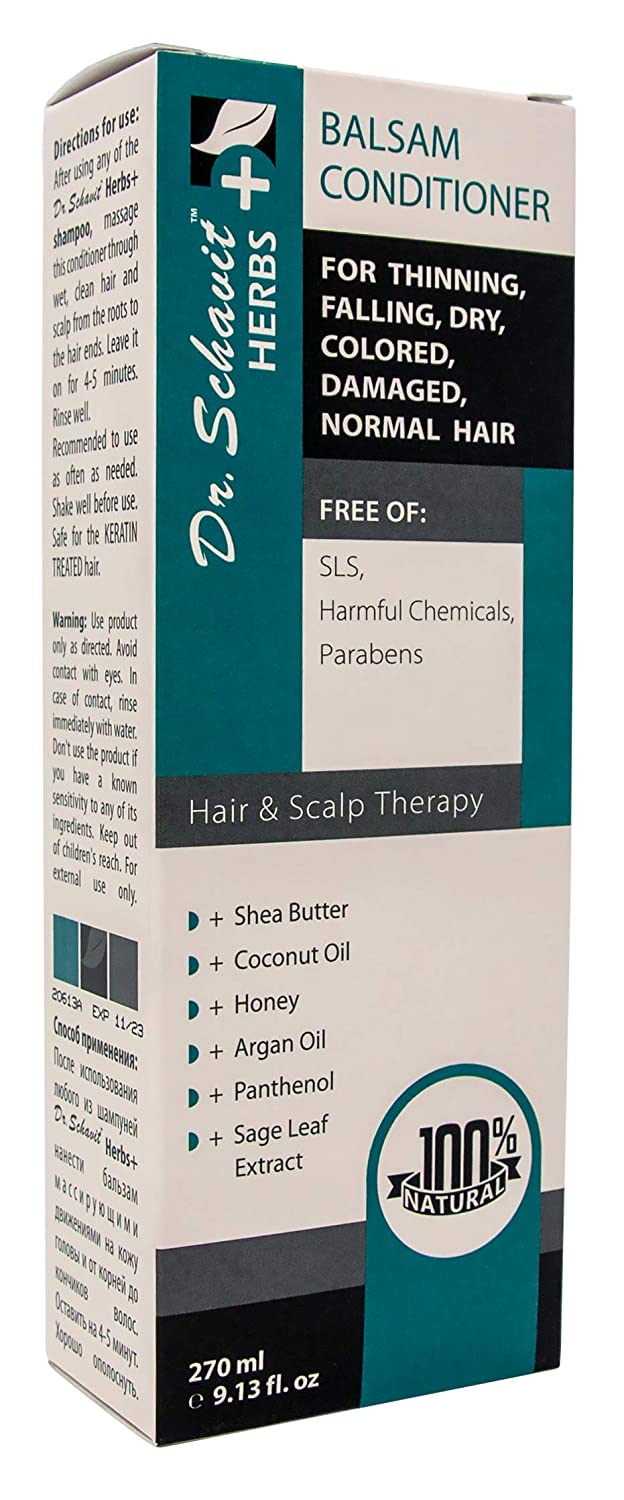 Dr. Schavit Herbs+ Herbal Balsam Conditioner for Thinning, Falling, Dry, Colored, Damaged, Normal Hair 9.13 fl.oz