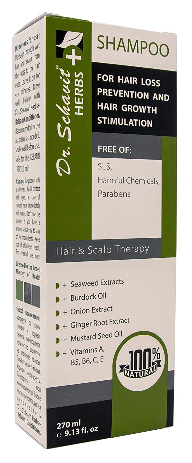 Dr. Schavit Herbs+ Herbal Shampoo for Hair Loss Prevention and Hair Growth Stimulation 9.13 fl.oz