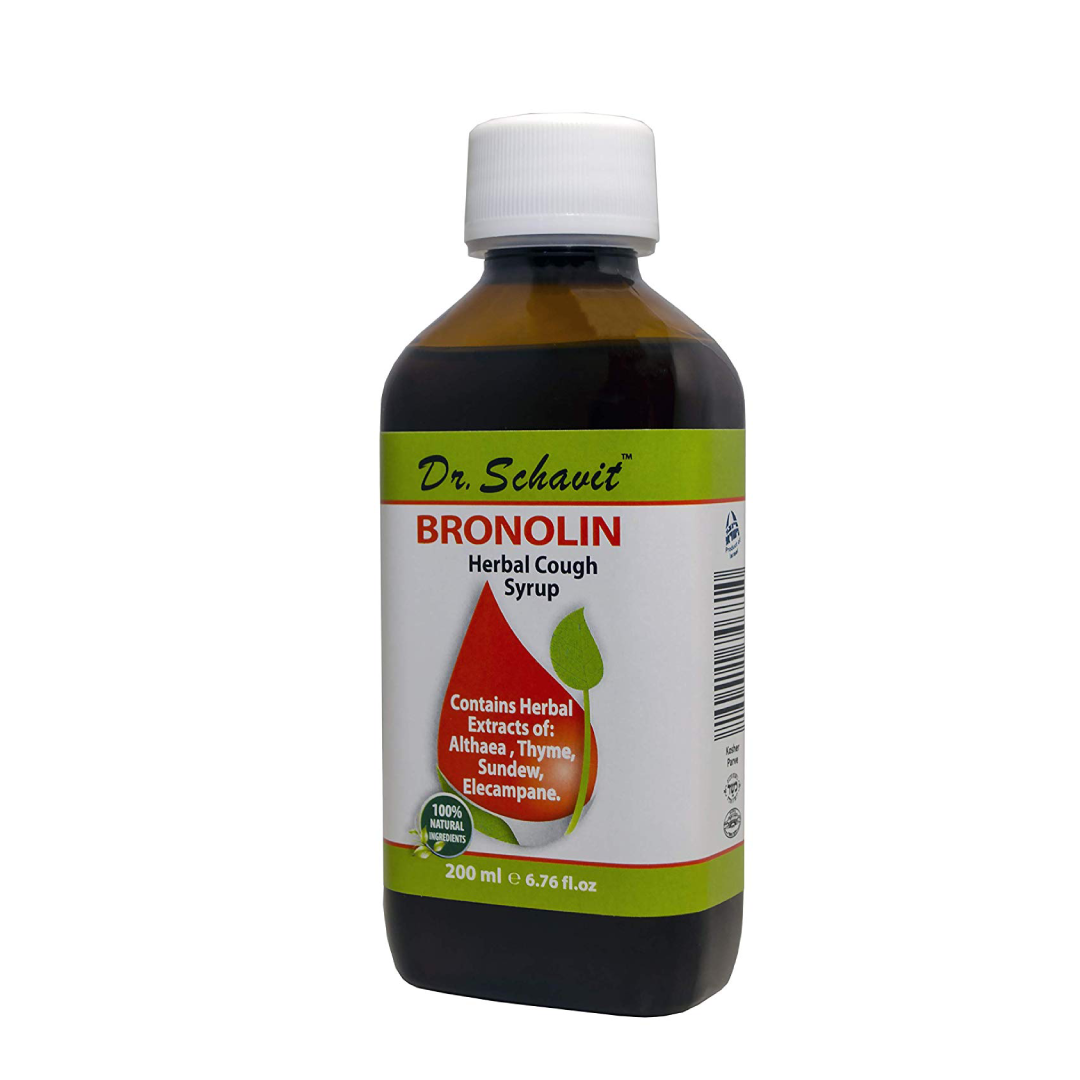 DR. SCHAVIT BRONOLIN Herbal Cough Syrup 100% Natural Ingredients 6.76fl.oz
