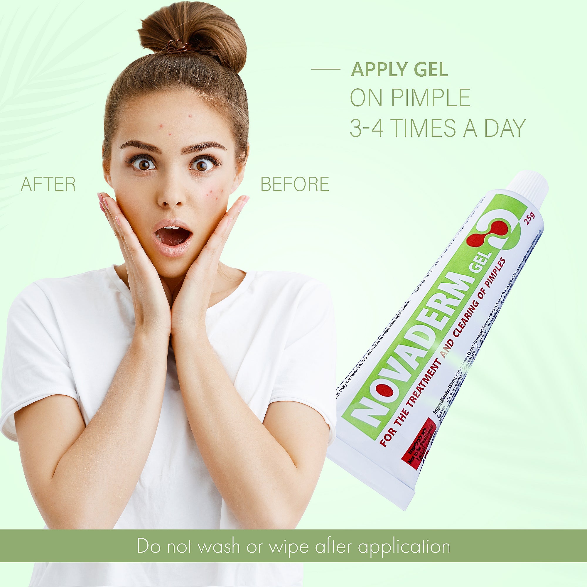 NovaDerm Gel for The Treatment and clearing of pimples. Acne Remedy for Removing Pimple and Cystic Acne 0.8oz